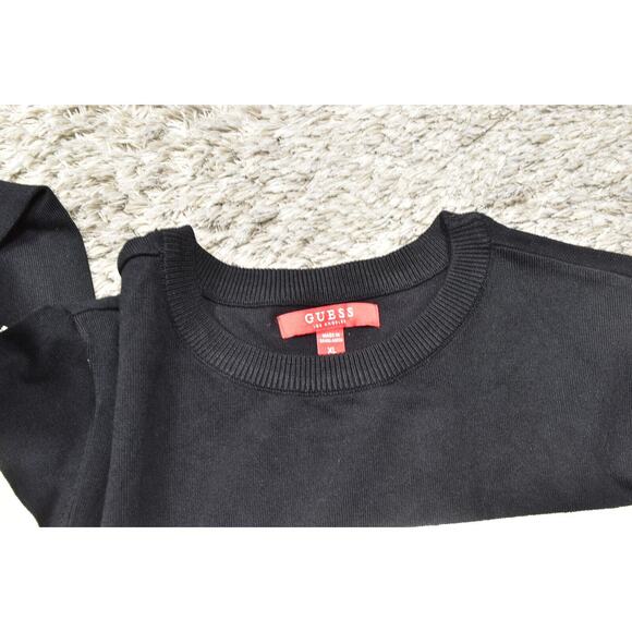 GUESS Red Crew Neck Pullover Sweater Cotton Blend XL Women Long Sleeve - Picture 5 of 7